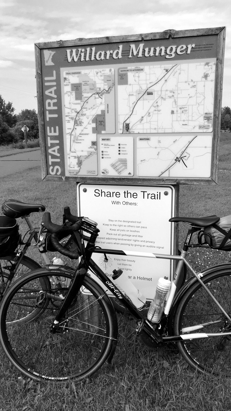 First view of Duluth skyline and Lake Superior after Day 5 climb